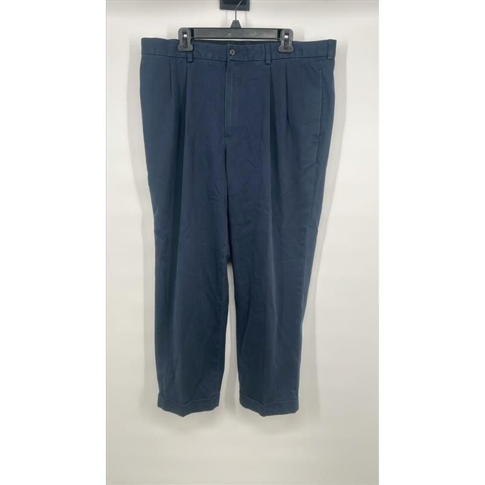 Brooks Brothers Navy Blue Pleated Chinos